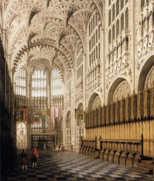 the interior of henry vii chapel in westminster abbey Canaletto Oil Paintings